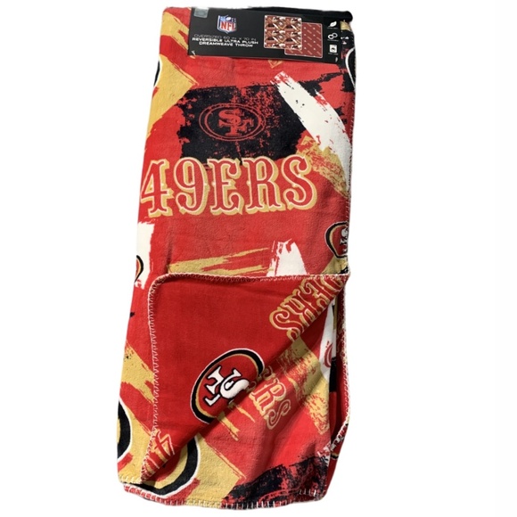 🔥🏈SAN FRANCISCO 49ers ULTRA PLUSH PREMIUM BLANKET 60 x 70 - Picture 1 of 4